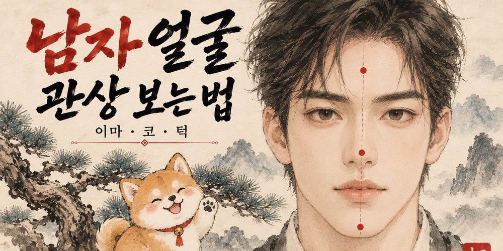 남자 얼굴 관상 보는 법 — 이마·코·턱으로 읽는 일과 재물, 그리고 아홉 자리
