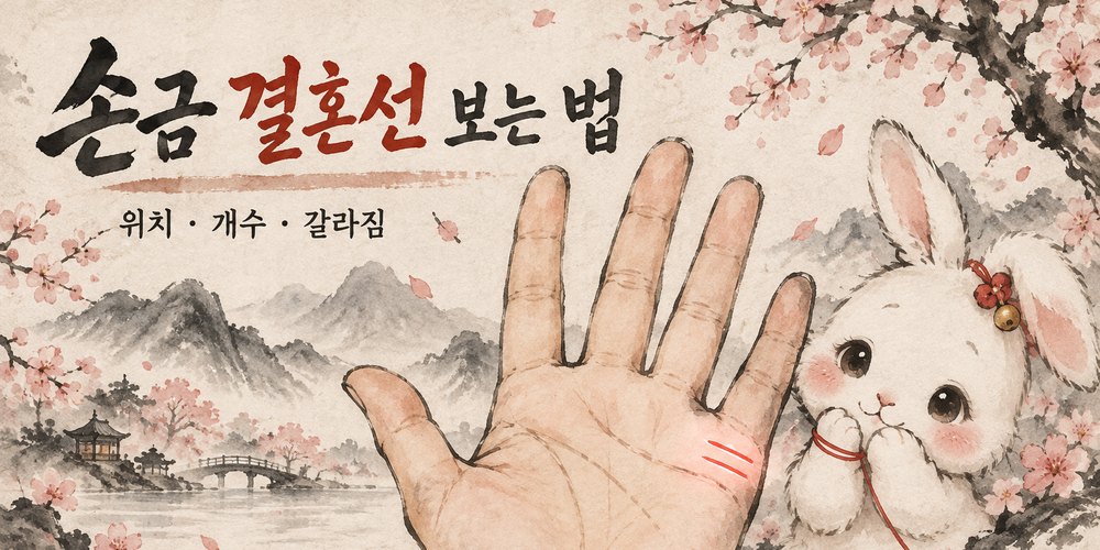 손금 결혼선 보는 법 — 위치·개수·갈라짐으로 읽는 인연과 결혼 시기