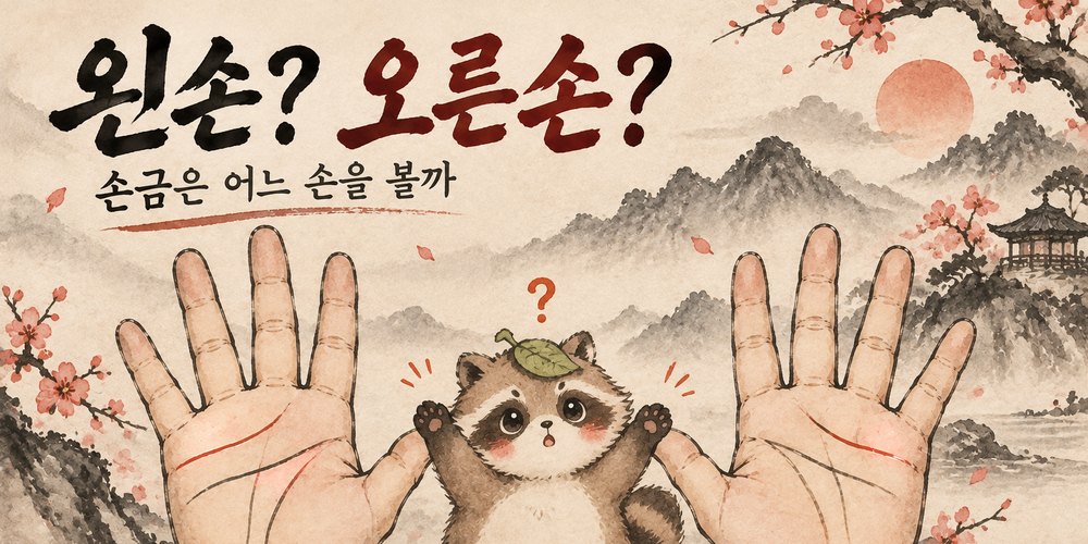 손금 왼손 오른손, 어느 손을 봐야 할까 — 남좌여우의 뜻과 양손이 다를 때