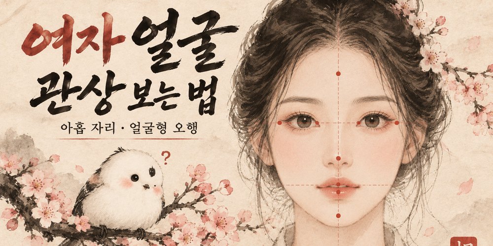여자 얼굴 관상 보는 법 — 이마부터 귀까지 아홉 자리와 얼굴형 오행