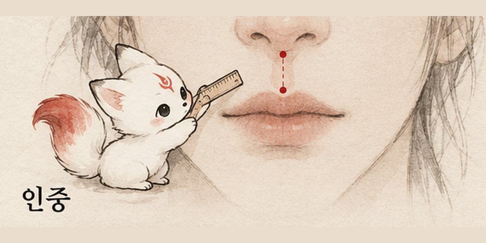 인중 관상 그림