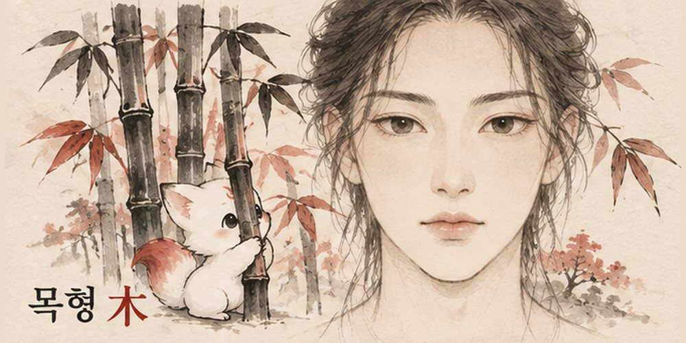 목형 얼굴 그림