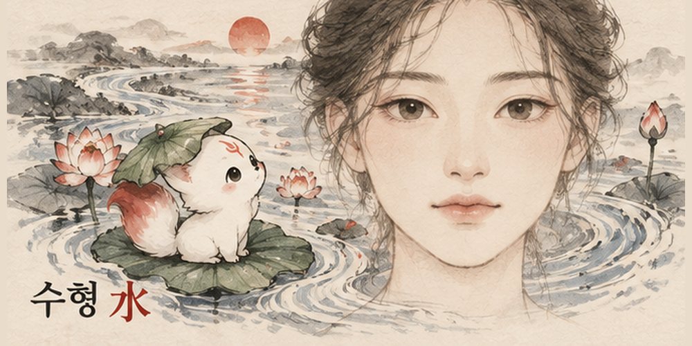 수형 얼굴 그림